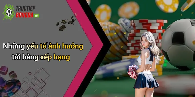 Những yếu tố ảnh hưởng tới bảng xếp hạng