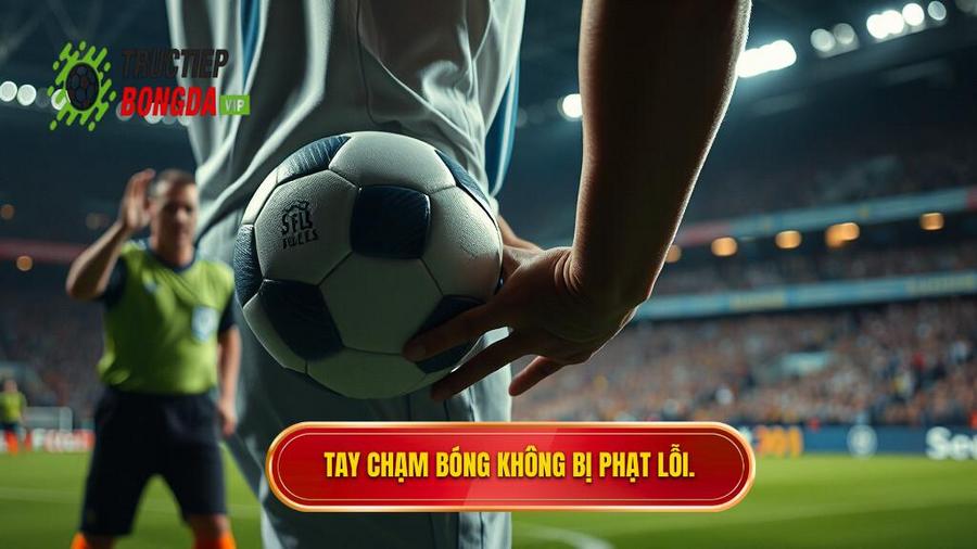 2. Tay chạm bóng không bị phạt lỗi.
